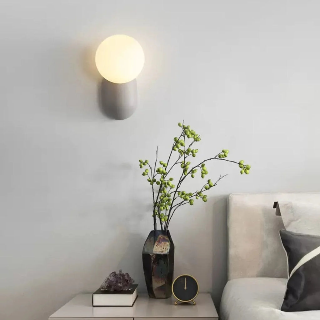 Wall Light | Round Resin & Glass Dimmable & Three-Color