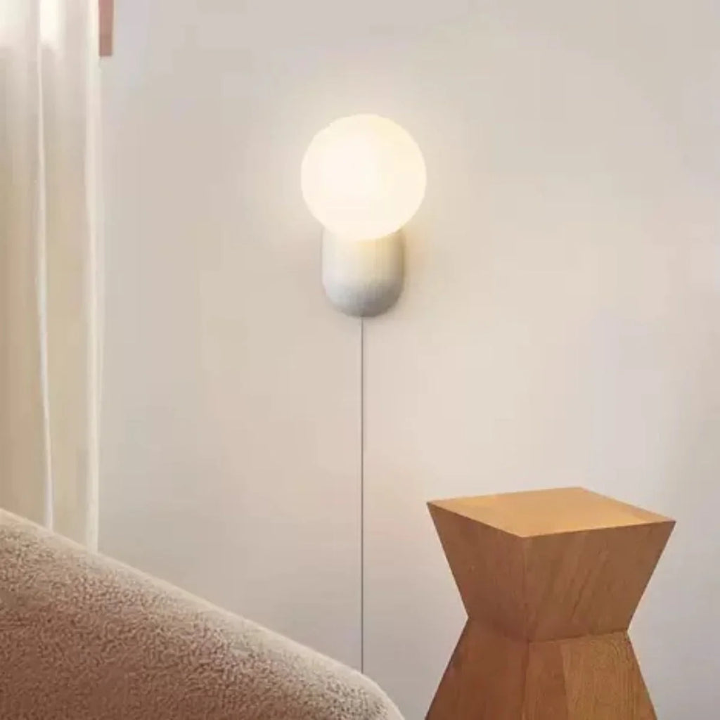 Wall Light | Round Resin & Glass Dimmable & Three-Color