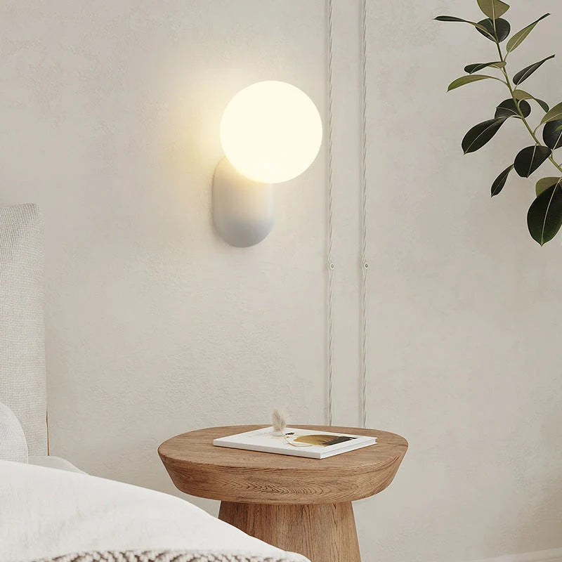 Wall Light | Round Resin & Glass Dimmable & Three-Color