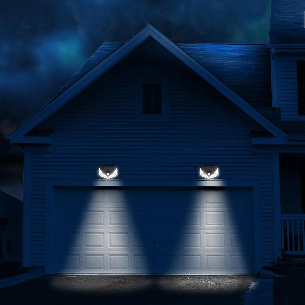 Wall Light | Solar & Motion Sensor | 100 LEDs