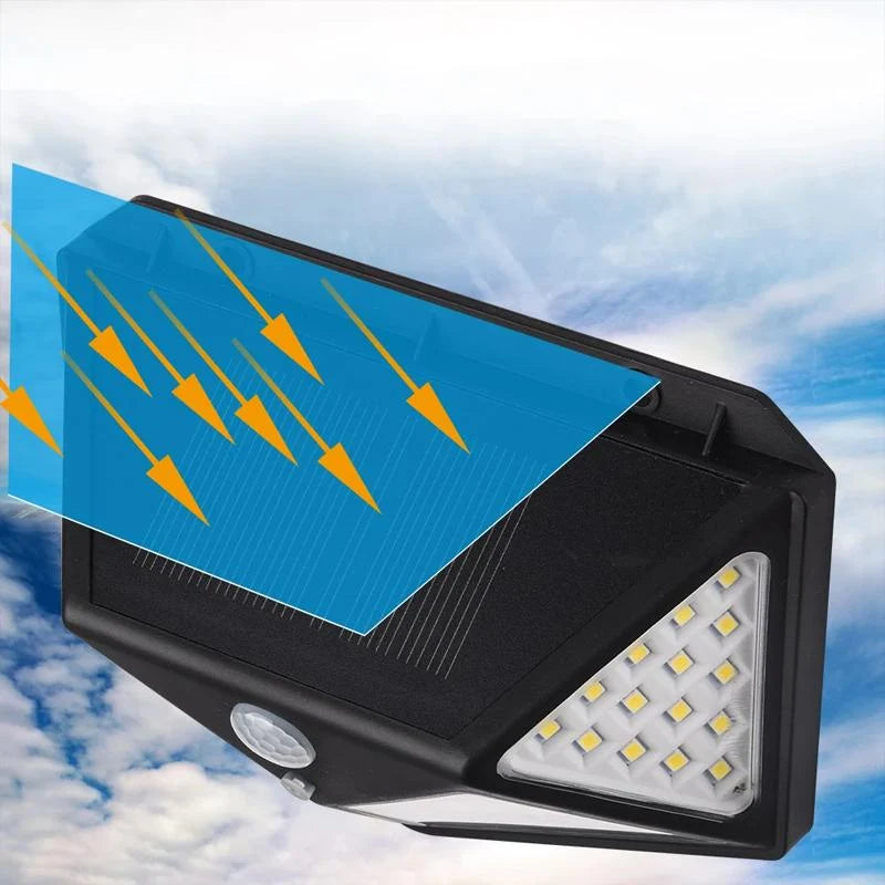 Wall Light | Solar & Motion Sensor | 100 LEDs