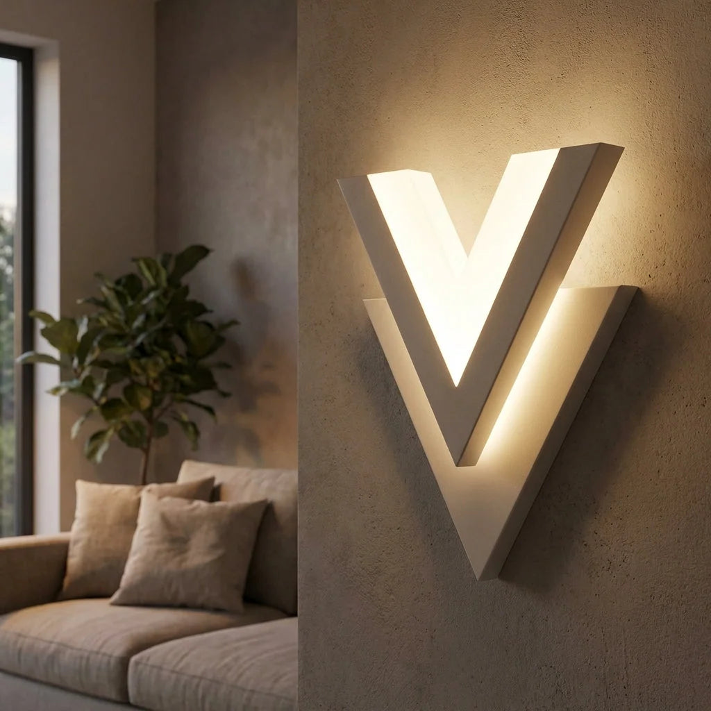 Wall Light | V-Shaped Dual-Layer LED | Vertical Or Horizontal Mounting