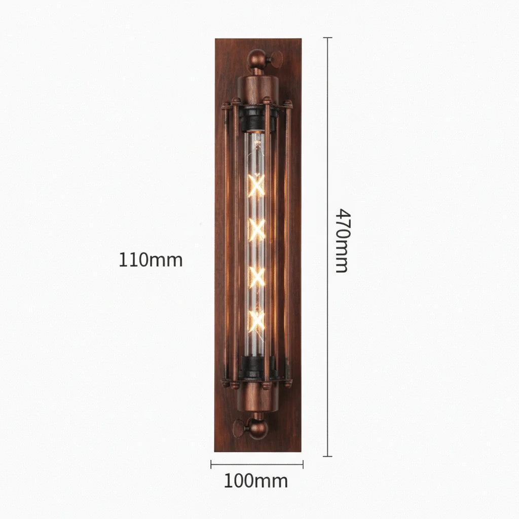 Wall Light | Vintage LED Design & Warm Light | 45 x 15 cm