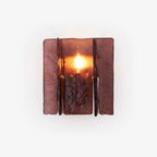 Wall Light | Wine-Red Glass & Gold Metal | Ceiling & Wall Mount