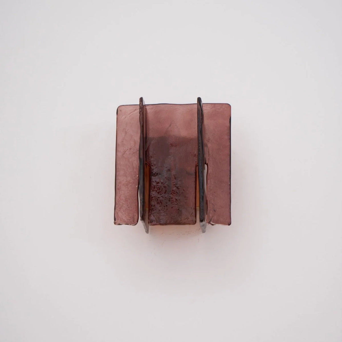Wall Light | Wine-Red Glass & Gold Metal | Ceiling & Wall Mount