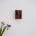Wall Light | Wine-Red Glass & Gold Metal | Ceiling & Wall Mount