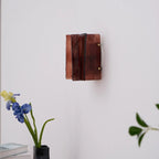 Wall Light | Wine-Red Glass & Gold Metal | Ceiling & Wall Mount