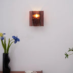 Wall Light | Wine-Red Glass & Gold Metal | Ceiling & Wall Mount