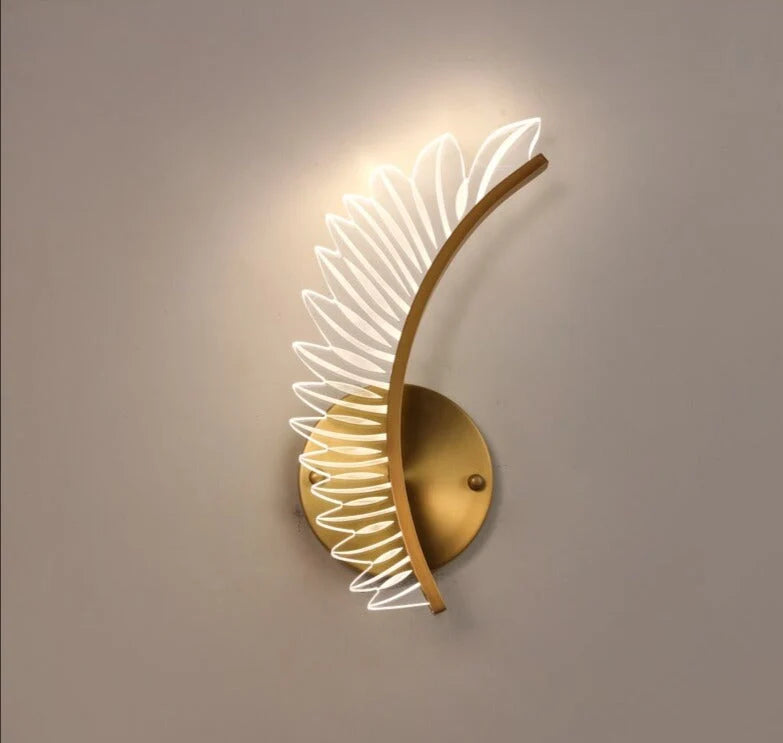 Wall Light | Wing-Shaped LED Gold Finish