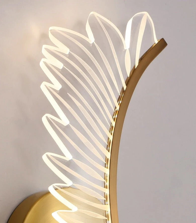 Wall Light | Wing-Shaped LED Gold Finish