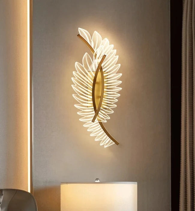 Wall Light | Wing-Shaped LED Gold Finish