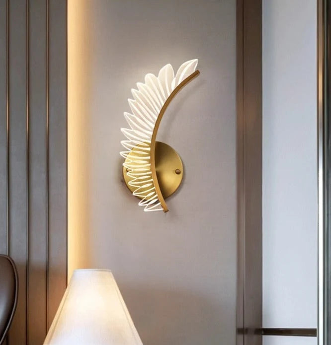 Wall Light | Wing-Shaped LED Gold Finish