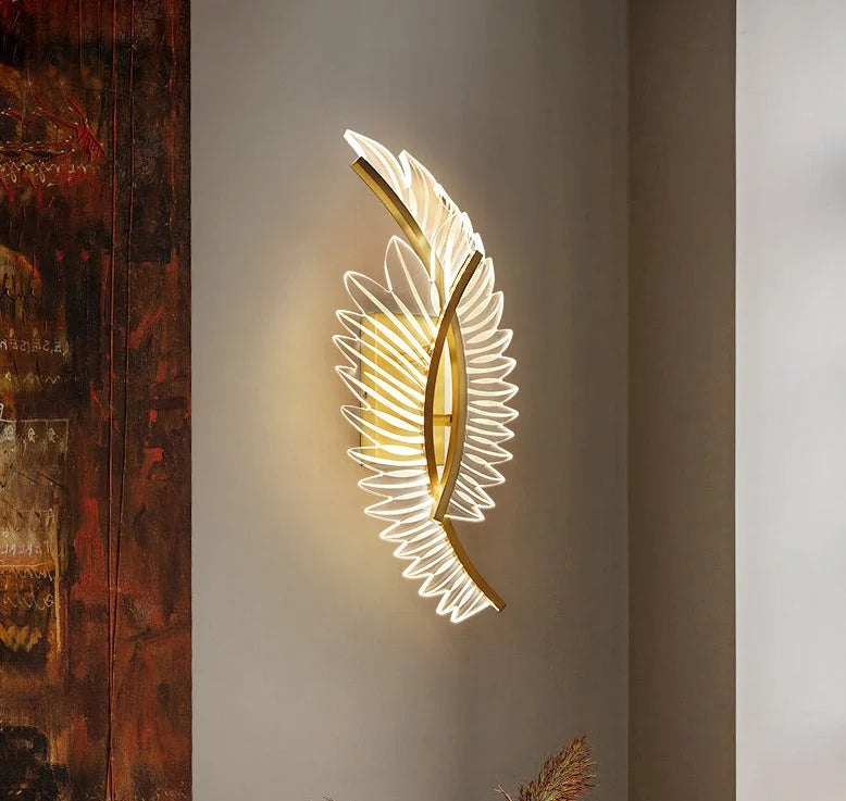 Wall Light | Wing-Shaped LED Gold Finish