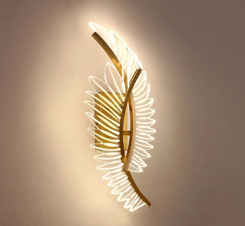 Wall Light | Wing-Shaped LED Gold Finish