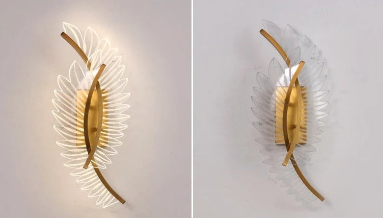 Wall Light | Wing-Shaped LED Gold Finish