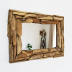 Wall Mirror | Recycled Teak Frame & Vertical/Horizontal Mounting | 71 x 51 cm