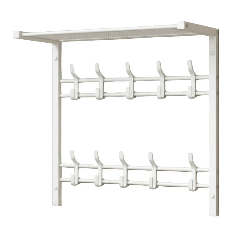Wall-Mounted Coat Rack | 3-in-1 Oak Finish & Black Steel | Up To 45 kg