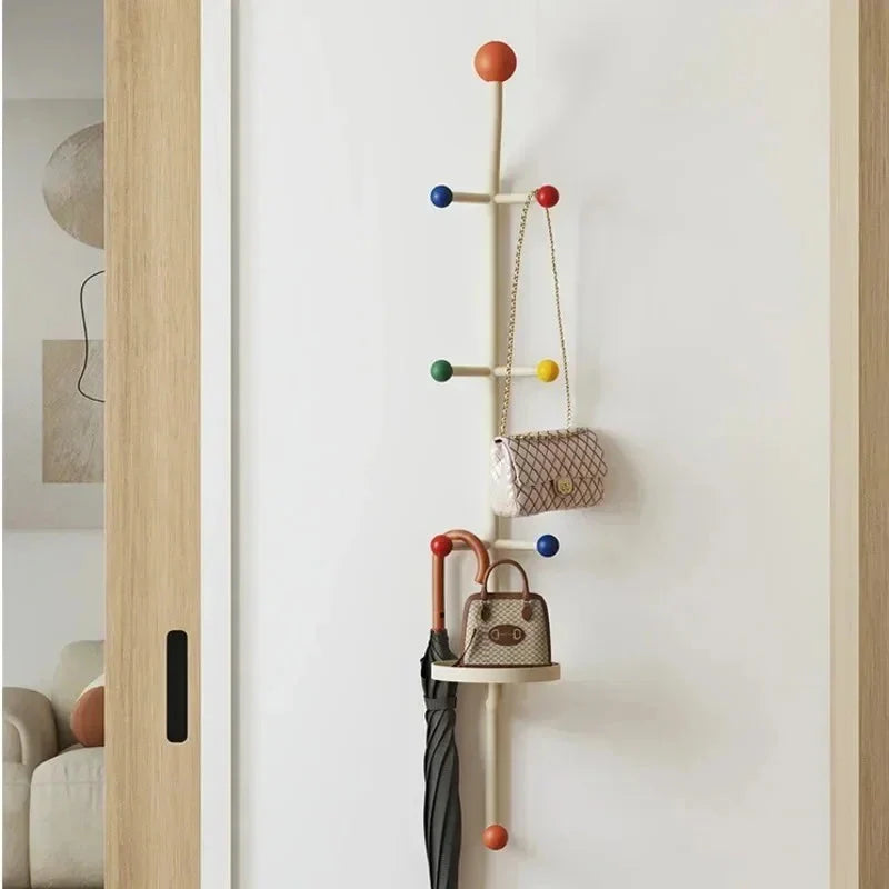 Wall-Mounted Coat Rack | Nordic Design & Powder-Coated Iron | 18 x 113 cm