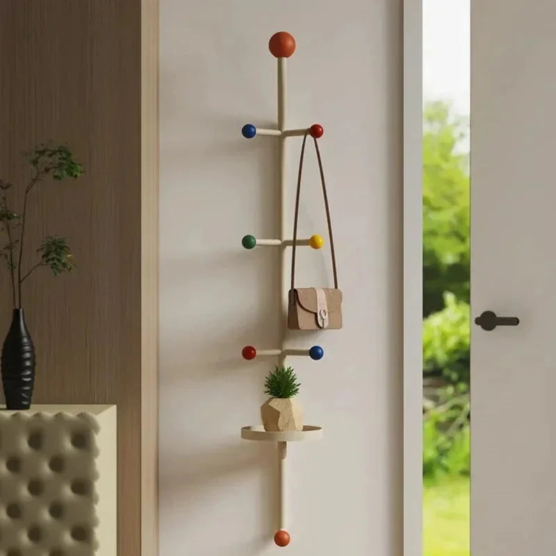 Wall-Mounted Coat Rack | Nordic Design & Powder-Coated Iron | 18 x 113 cm