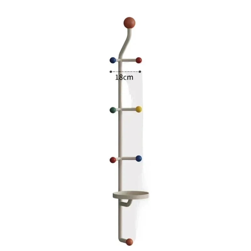 Wall-Mounted Coat Rack | Nordic Design & Powder-Coated Iron | 18 x 113 cm