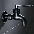 Wall-Mounted Faucet | Matte Black & Solid Brass | G1/2 Connection