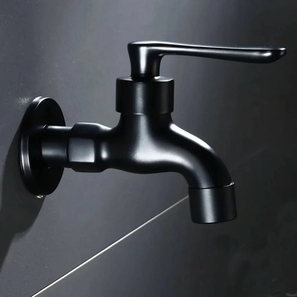 Wall-Mounted Faucet | Matte Black & Solid Brass | G1/2 Connection