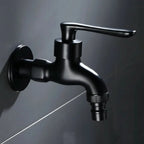Wall-Mounted Faucet | Matte Black & Solid Brass | G1/2 Connection