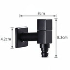 Wall-Mounted Faucet | Matte Black & Solid Brass | G1/2 Connection