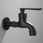 Wall-Mounted Faucet | Matte Black & Solid Brass | G1/2 Connection