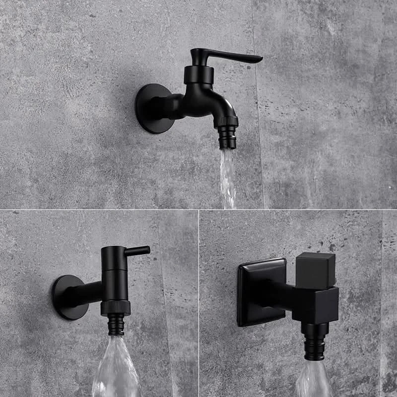 Wall-Mounted Faucet | Matte Black & Solid Brass | G1/2 Connection