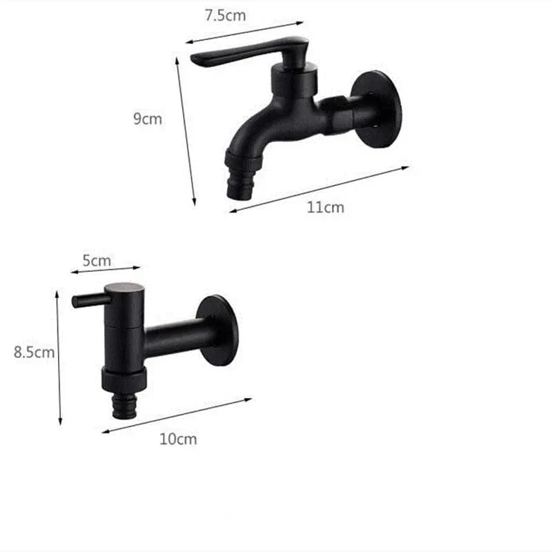 Wall-Mounted Faucet | Matte Black & Solid Brass | G1/2 Connection
