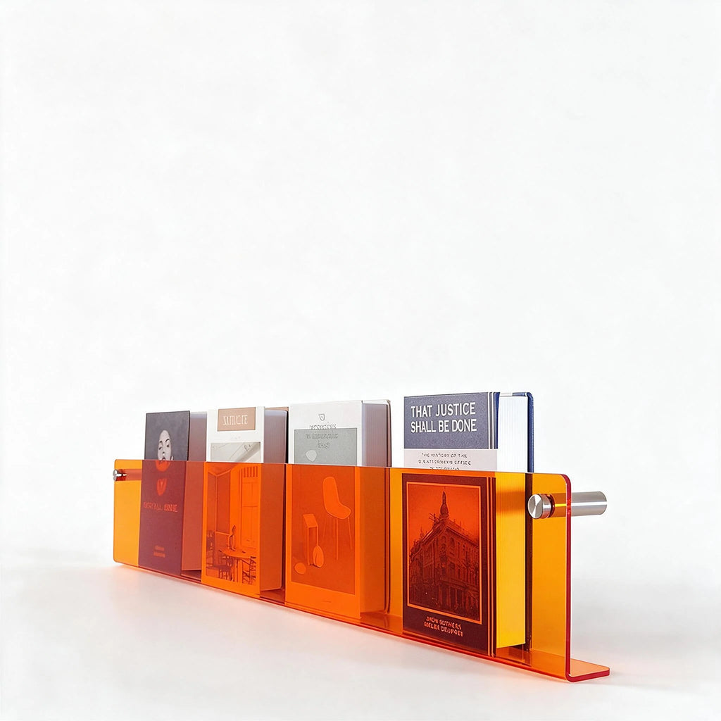 Wall-Mounted Magazine Rack | Clear Acrylic & Floating | Easy Installation