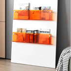 Wall-Mounted Magazine Rack | Clear Acrylic & Floating | Easy Installation