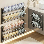 Wall-Mounted Shoe Rack | Integrated Drainage & Easy-Care Plastic