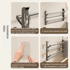 Wall-Mounted Shoe Rack | Integrated Drainage & Easy-Care Plastic