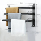 Wall-Mounted Towel Rack | 3-Tier Rust-Resistant Aluminum