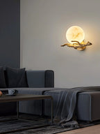 Wall Sconce | Alabaster Shade & Brass Body | Ø 30 cm