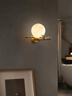 Wall Sconce | Alabaster Shade & Brass Body | Ø 30 cm