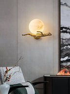 Wall Sconce | Alabaster Shade & Brass Body | Ø 30 cm