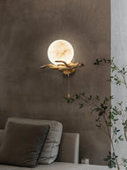 Wall Sconce | Alabaster Shade & Brass Body | Ø 30 cm