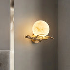 Wall Sconce | Alabaster Shade & Brass Body | Ø 30 cm