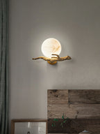 Wall Sconce | Alabaster Shade & Brass Body | Ø 30 cm
