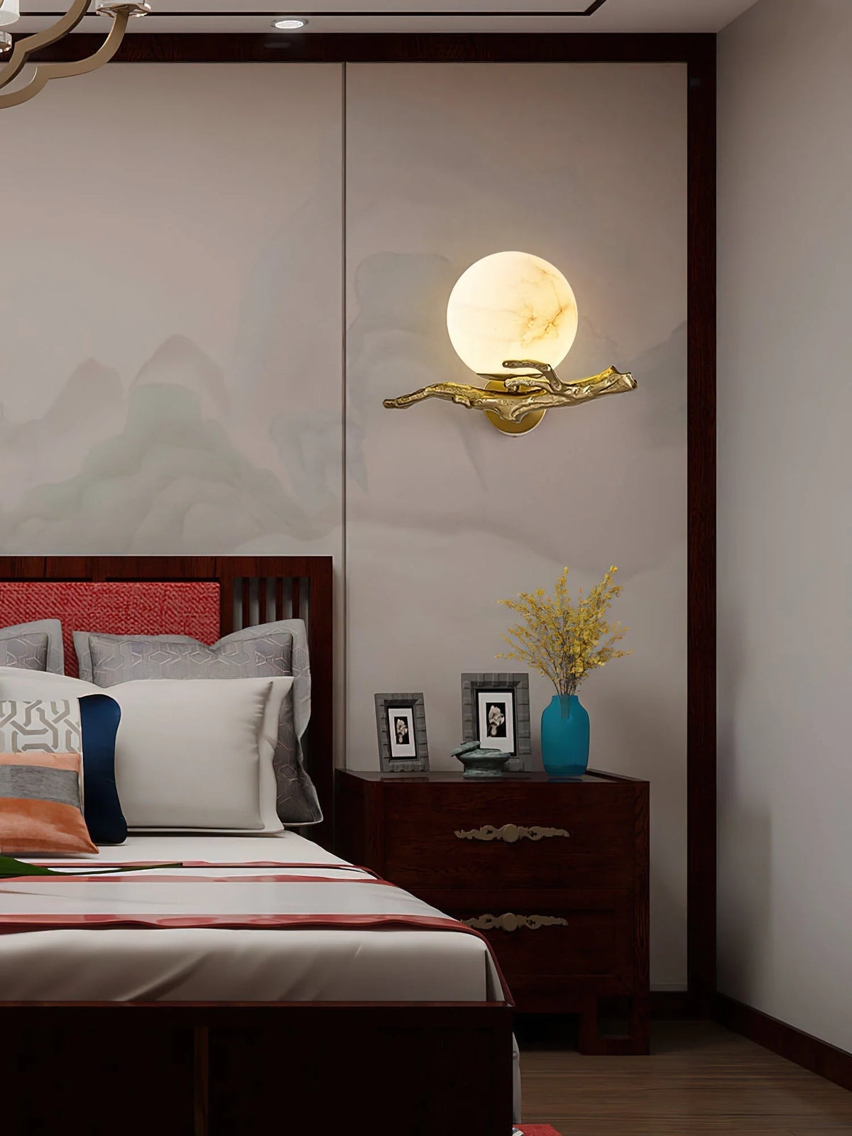Wall Sconce | Alabaster Shade & Brass Body | Ø 30 cm