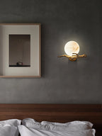 Wall Sconce | Alabaster Shade & Brass Body | Ø 30 cm
