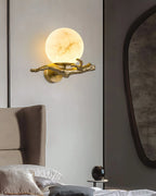 Wall Sconce | Alabaster Shade & Brass Body | Ø 30 cm