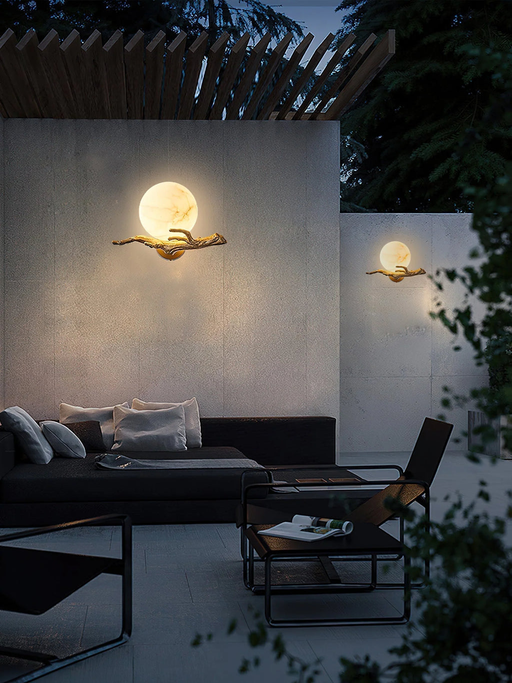 Wall Sconce | Alabaster Shade & Brass Body | Ø 30 cm