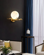 Wall Sconce | Alabaster Shade & Brass Body | Ø 30 cm