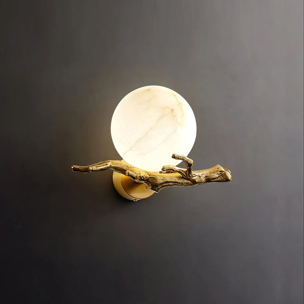 Wall Sconce | Alabaster Shade & Brass Body | Ø 30 cm