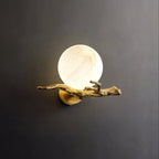 Wall Sconce | Alabaster Shade & Brass Body | Ø 30 cm