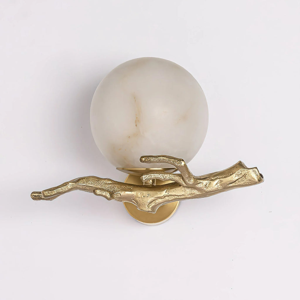 Wall Sconce | Alabaster Shade & Brass Body | Ø 30 cm